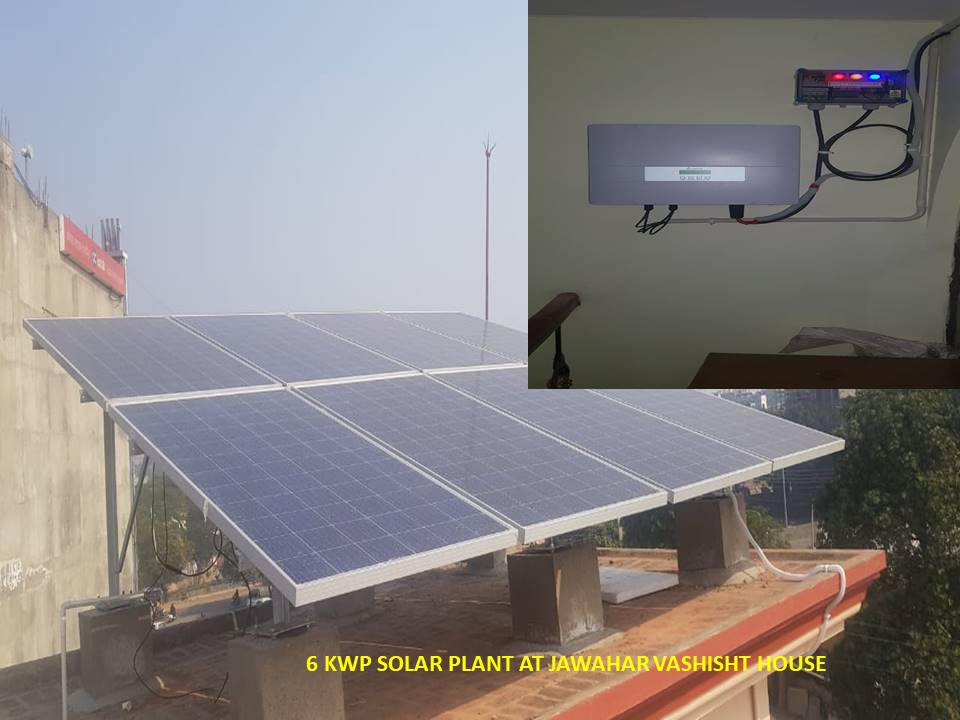 6kwp solar power plant at Mr. Jawahar Vashisht,H.No. 1460,sector 13P,Hisar