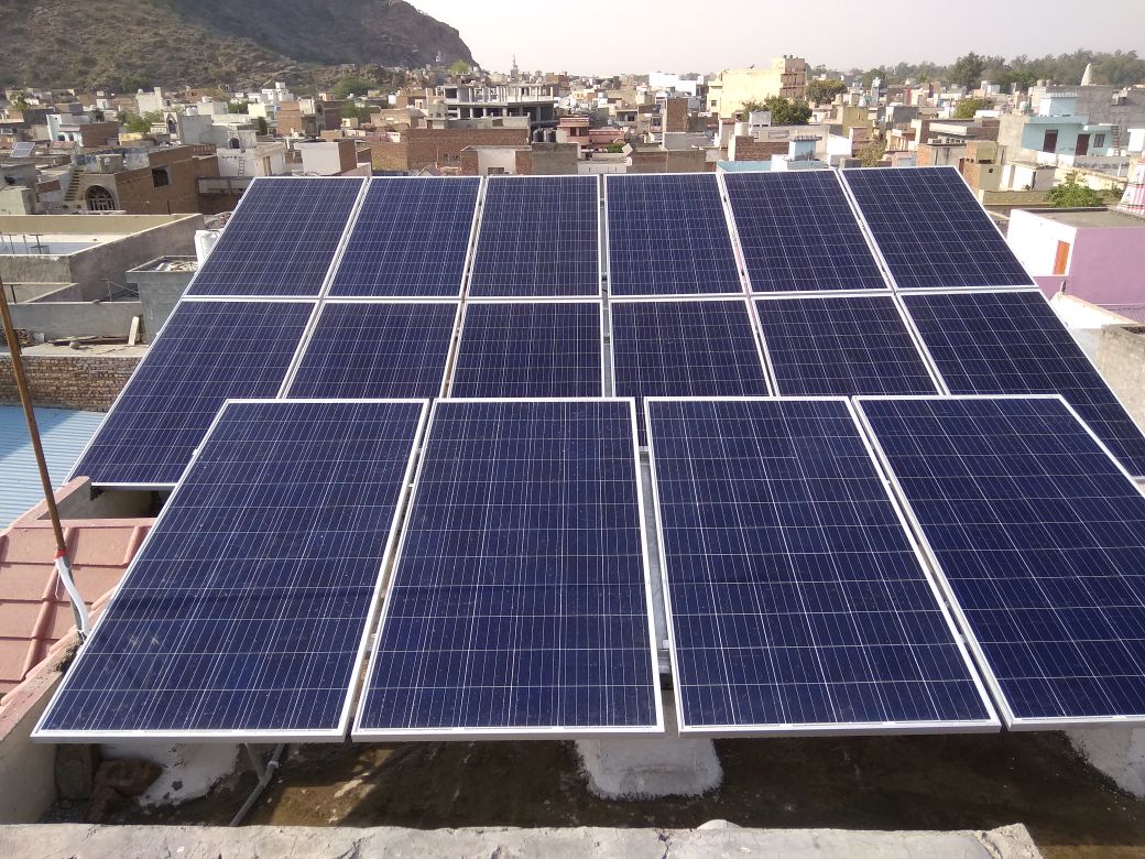 5kWp solar rooftop grid connected at Ajay Kumar,Tosham Bhiwani